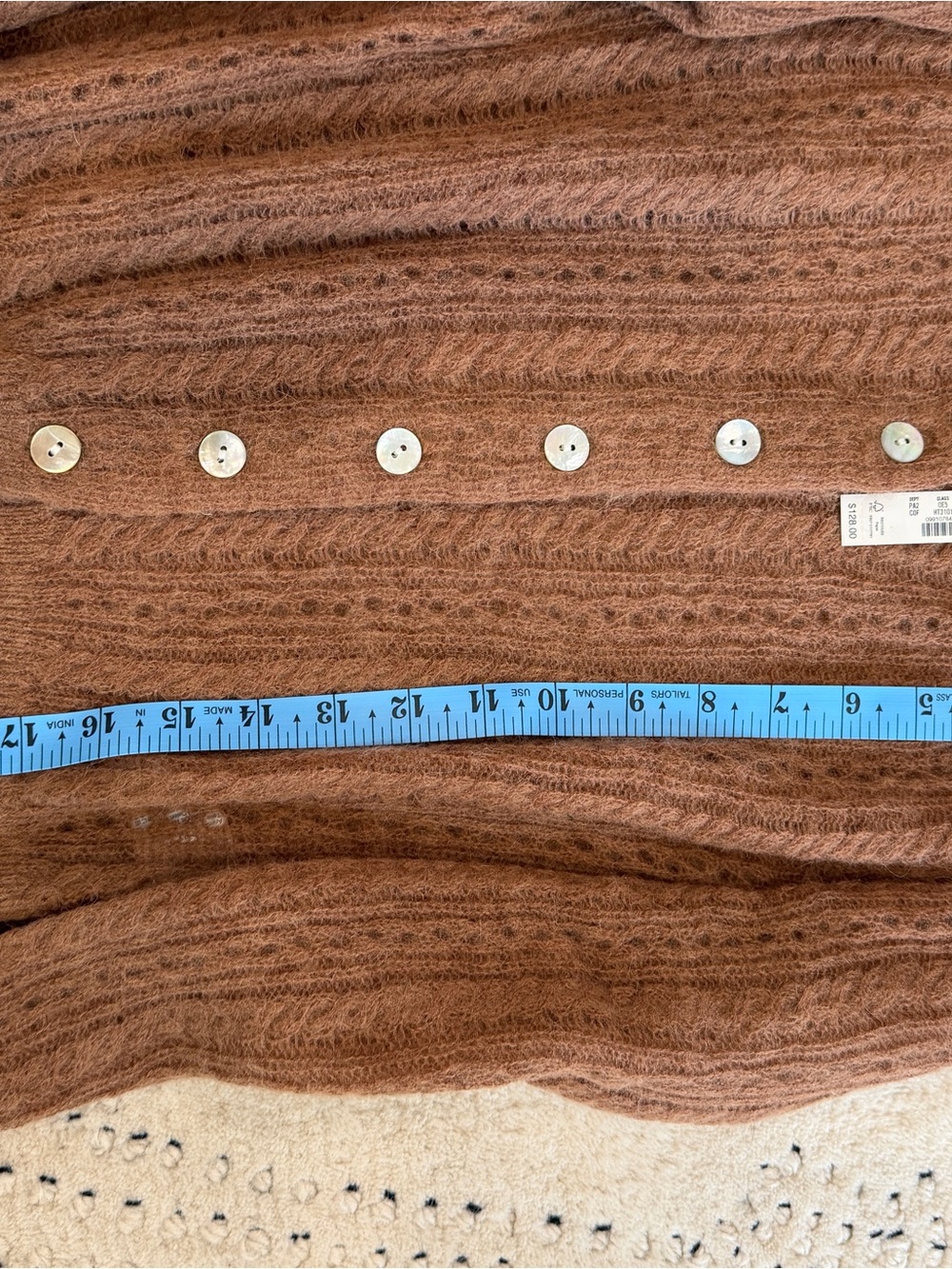 Madewell Women's Pointelle-Stitch Cardigan in Alpaca Blend - Picture 8 of 10